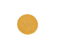 Jute Coasters in Indian Yellow/Natural, Tied Set of 4