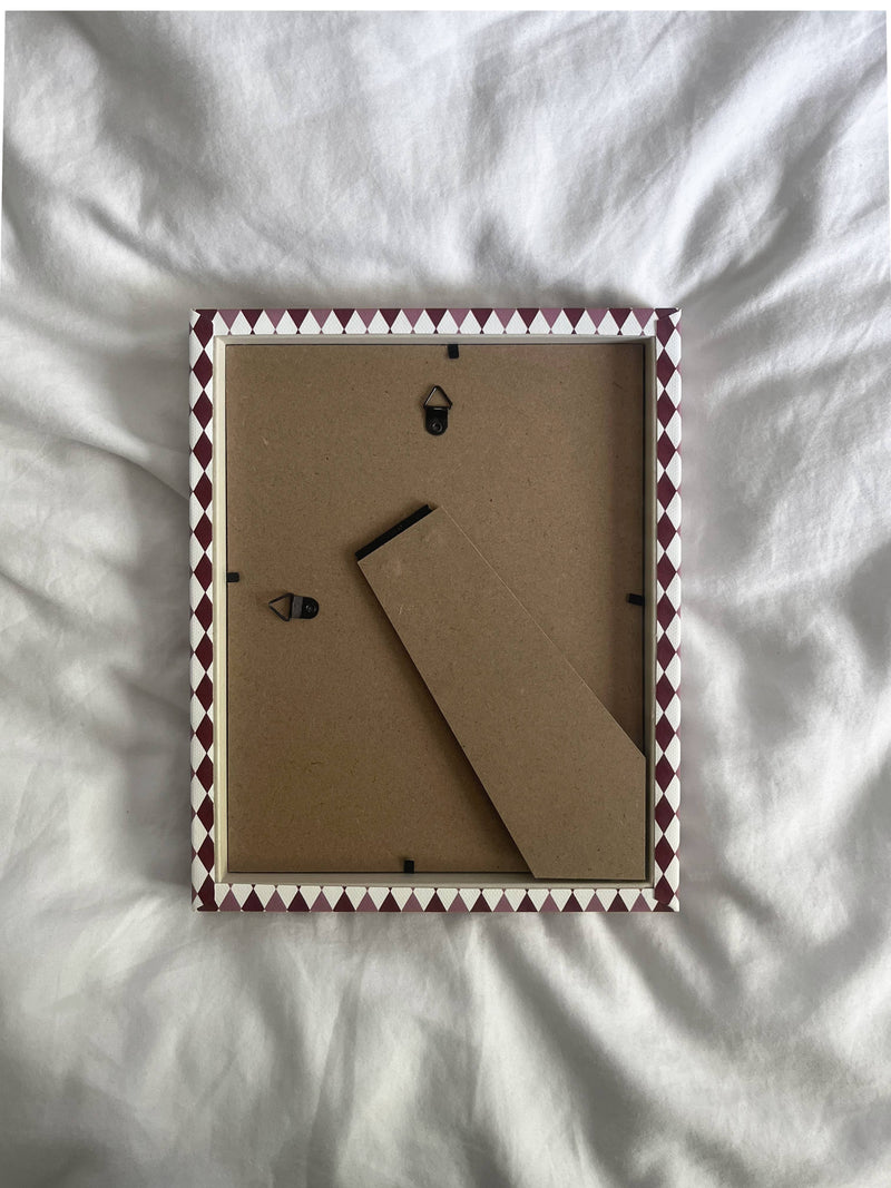 Burgundy & Blush Harlequin Frame: 8x6in (6x4in)