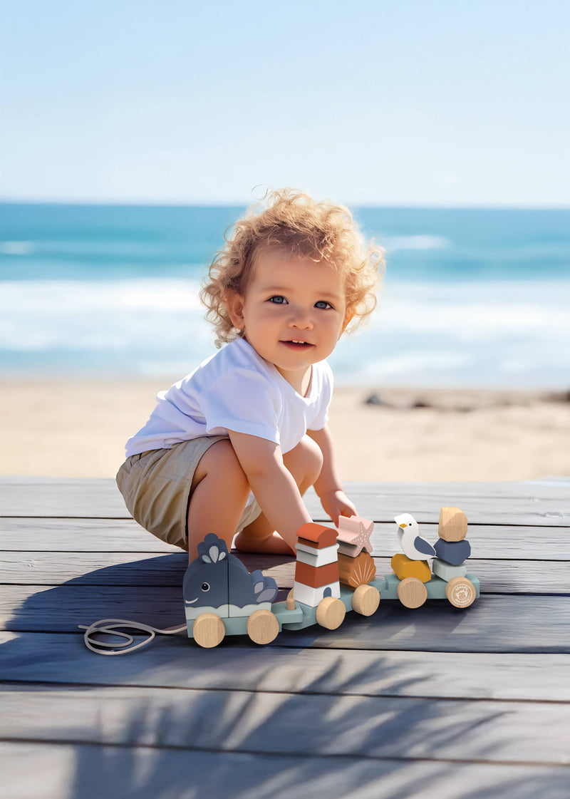 Wooden Ocean Stacking Train