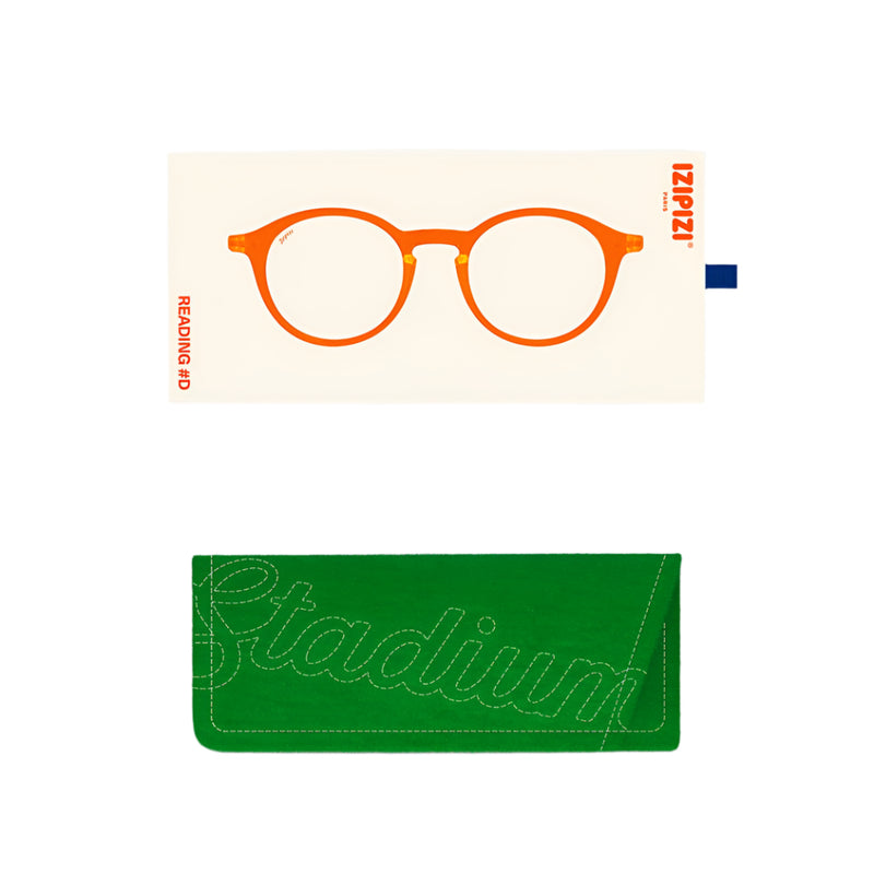 #D Reading Glasses - Orange Smash