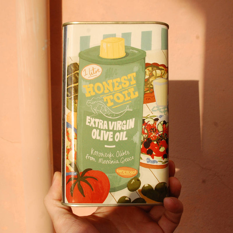 1 Litre Can of Extra Virgin Olive Oil by Honest Toil