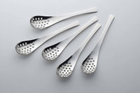 Tsubame Mirror Polished Stainless Steel Slotted Renge Spoon 18cm