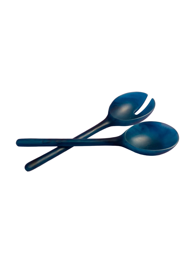 Resin Salad Servers - Blue