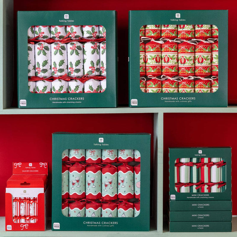 Mini Christmas Crackers - 6 Pack
