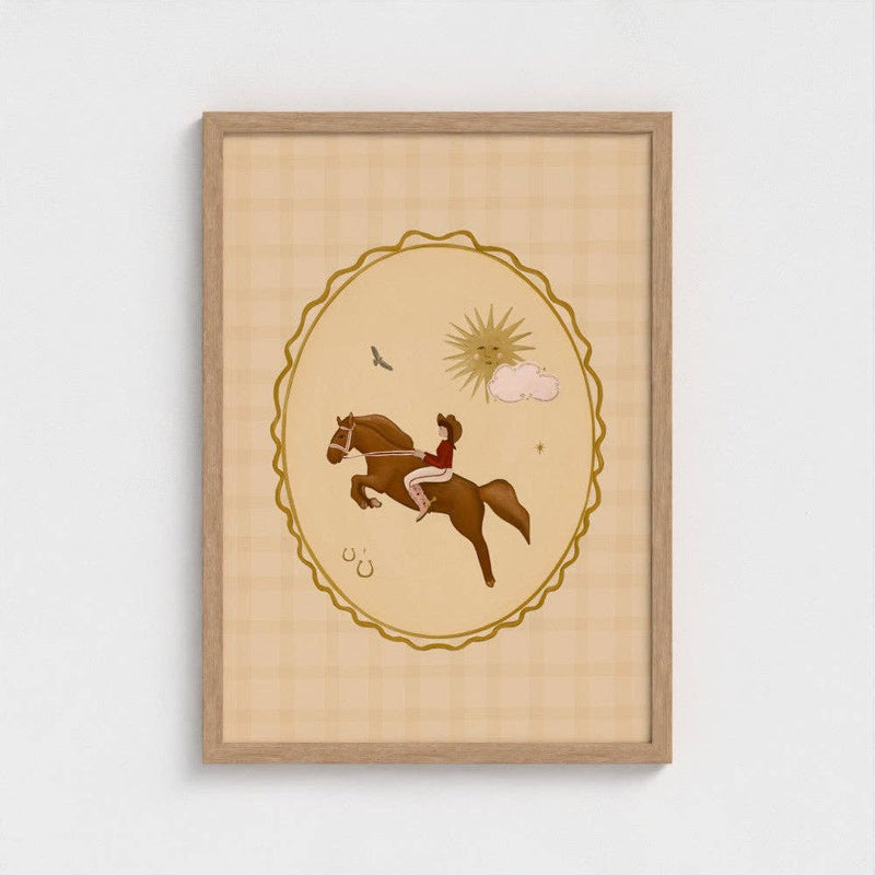 Queen of the Rodeo - Giclee Art Print - Cowgirl Cameo: A3