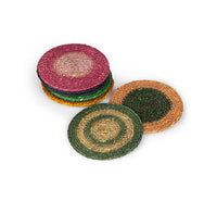 Seagrass Coaster - Olive Green / Natural