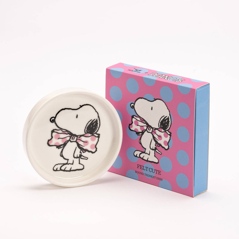 Peanuts Round Trinket Dish Felt Cute