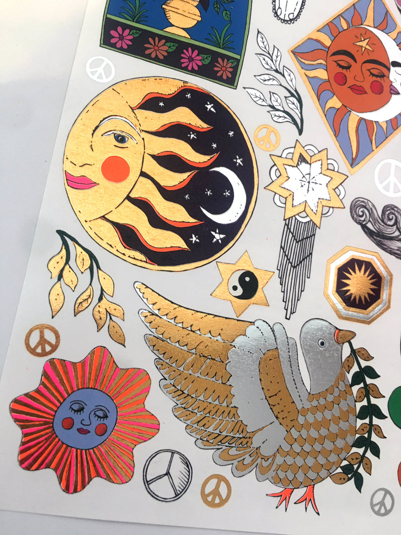 Temporary Tattoos - 70's New Age Tattoos