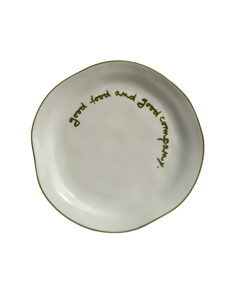 Statement Plate - 'good food and good company'