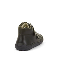 Alex Barefoot High Top School Shoe - Black Matte Leather