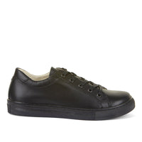 Morgan Laced School Shoe - Black Leather
