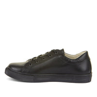 Morgan Laced School Shoe - Black Leather