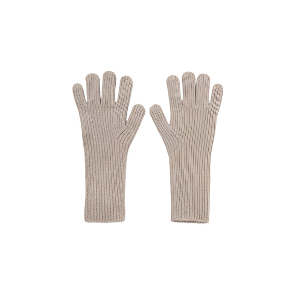 Woona Short Gloves - Dark Beige Melange