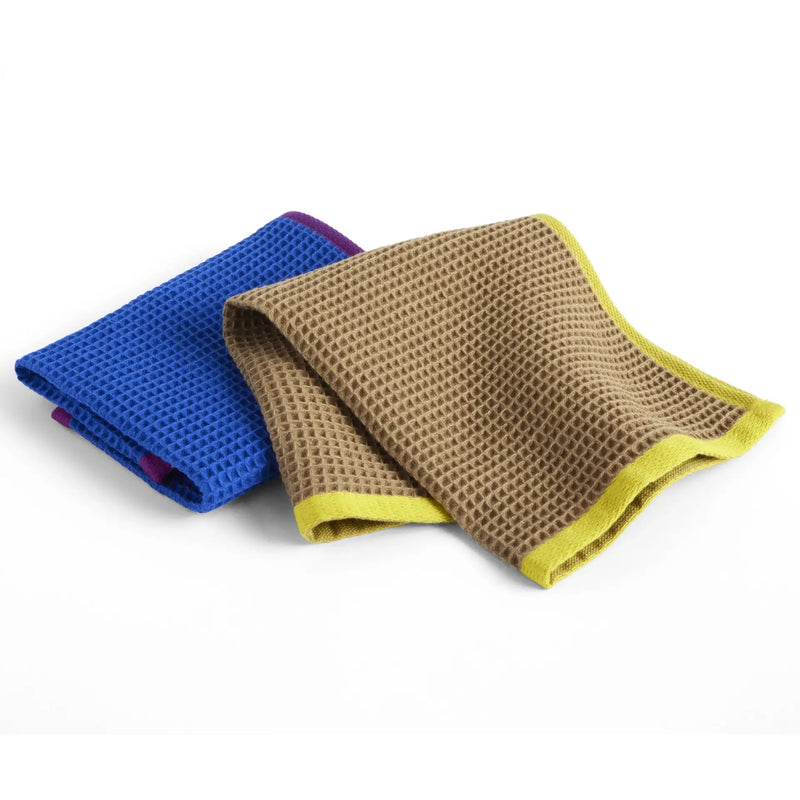 Canteen Dish Cloth Set of 2 - Blue/Fuchsia -Beige/Yellow