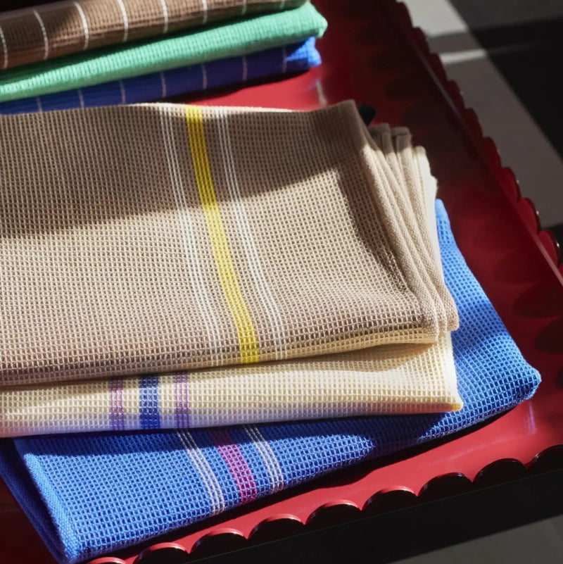 Canteen Tea Towel - Blue Pinstripe