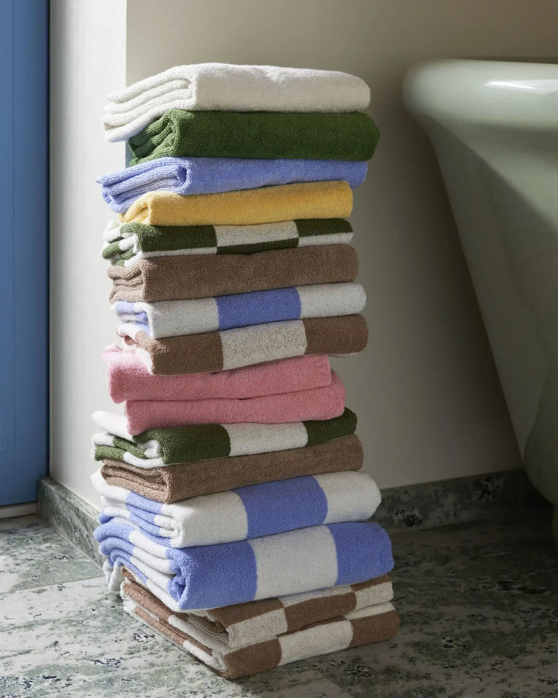 Check Bath Towel - Sky Blue