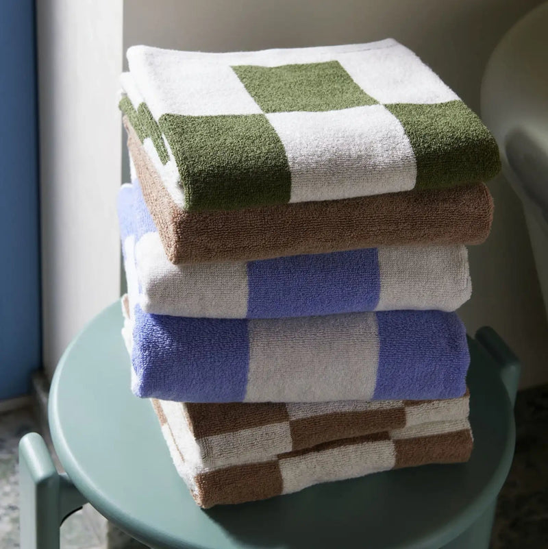 Check Hand Towel - Sky Blue