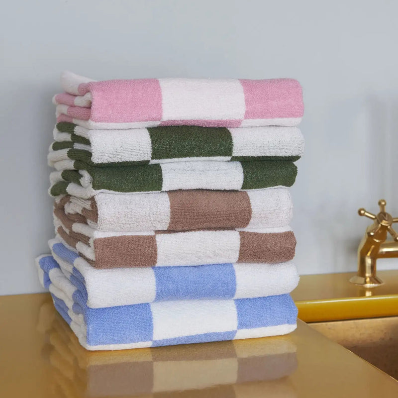 Check Hand Towel - Sky Blue