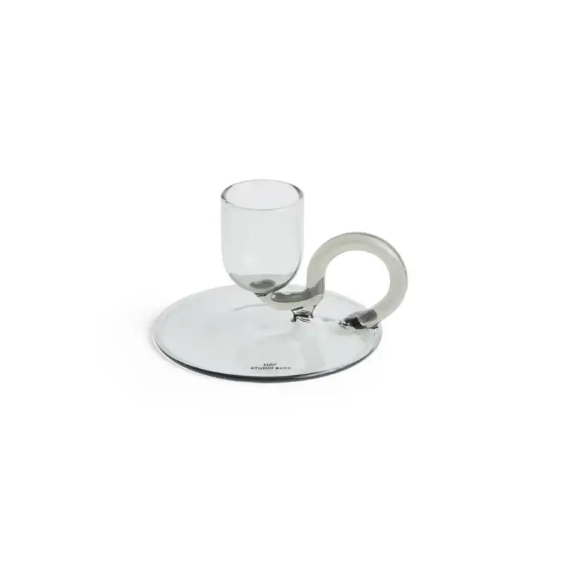 Tiny Curved Candleholder - Grey