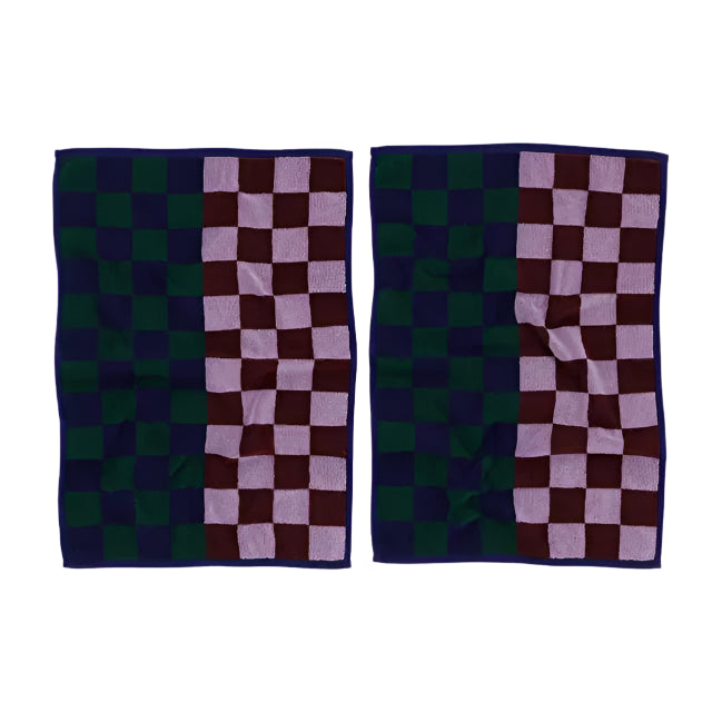 Hand Towel (Set of 2) - Jewel Checks