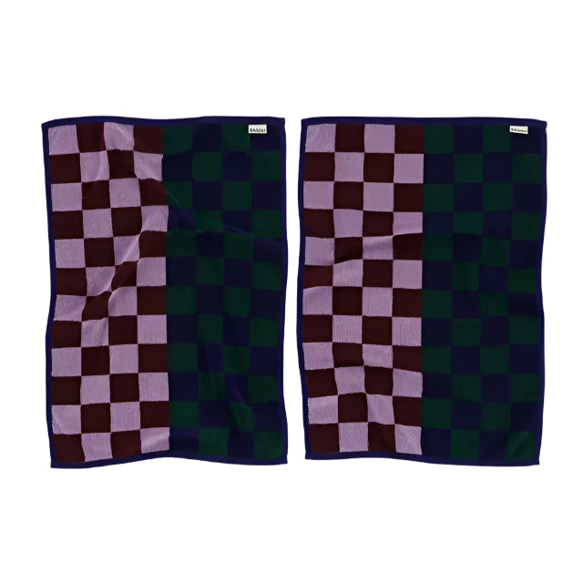 Hand Towel (Set of 2) - Jewel Checks