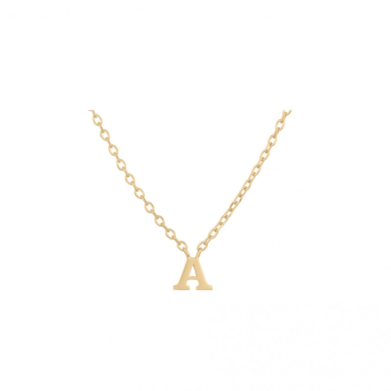 Note Necklace - Letter A - Gold Plated