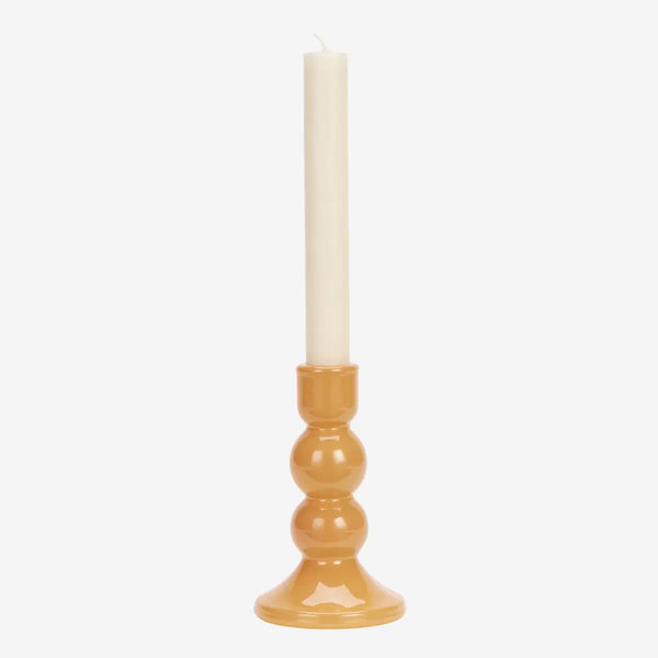 Madam Stoltz - Glass Candle Holder (Pumpkin)