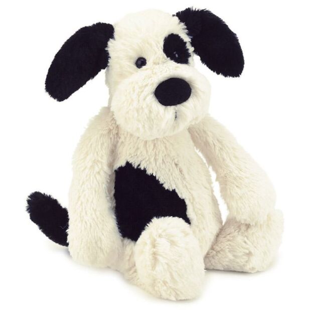 Bashful Black & Cream Puppy - Medium