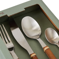 70's Cutlery - Wood - Set of 16