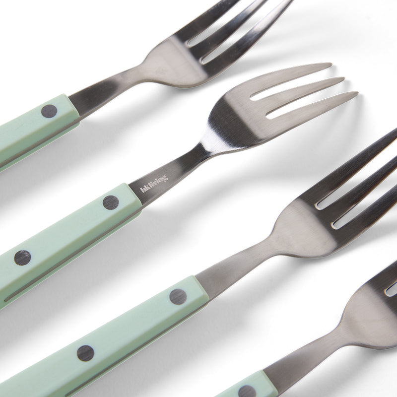 70's Cutlery: Dessert Forks - Mint (set of 4)
