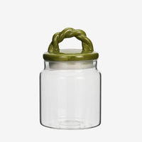 Madam Stoltz - Glass Jar with Ceramic Lid 1600 ml (Green)