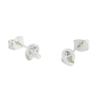Knot Stud Earrings - Silver Plated