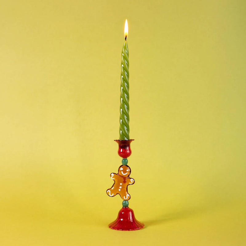 Candle Holder Merry Gingerbread