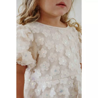 Sally Dress - Pearl Ivory Flower