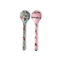 70s Ceramics Set of 2 Serving Spoons - Sprinkle