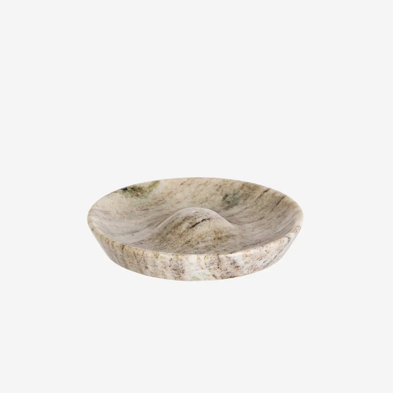 Madam Stoltz - Round Marble Incense Holder (Beige)