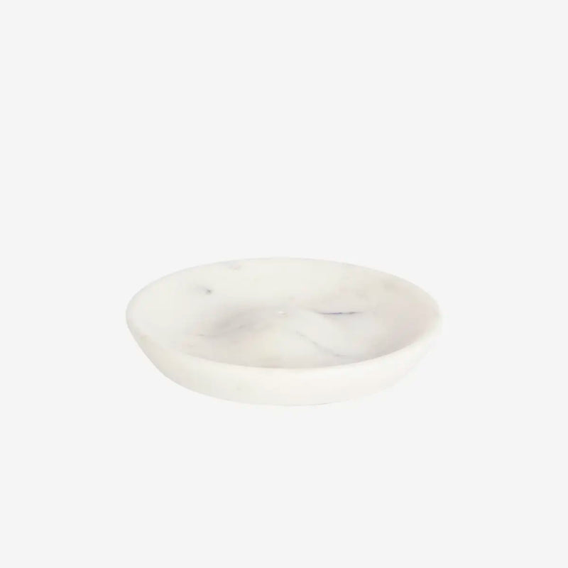 Madam Stoltz - Round Marble Incense Holder (White)