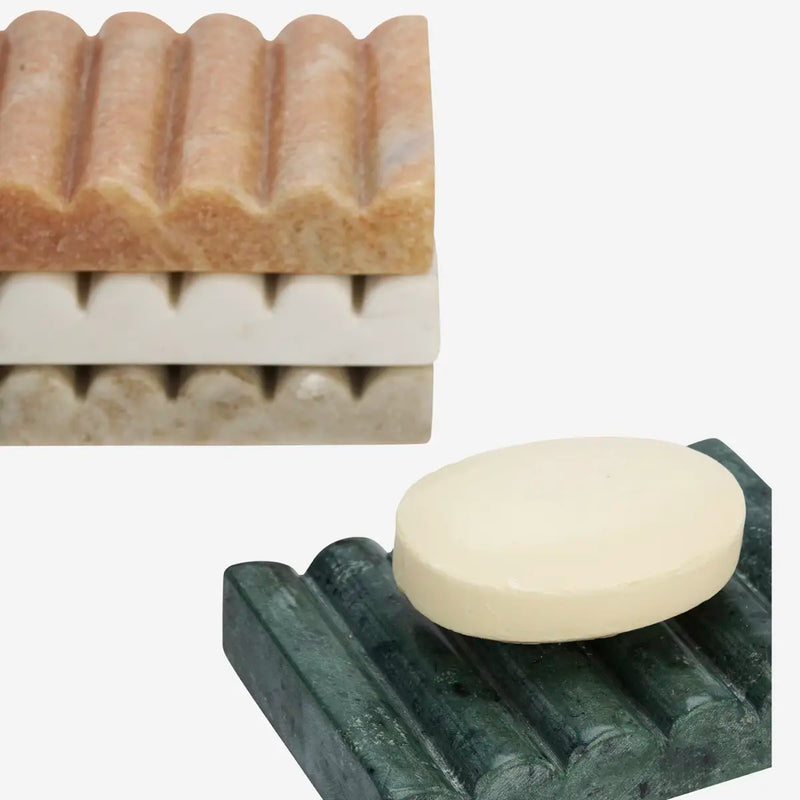 Madam Stoltz - Marble Soap Dish (Dark Green)