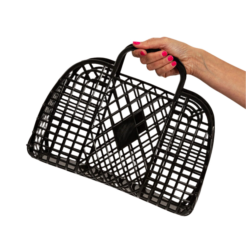 Retro Basket Jelly Bag - Large Black