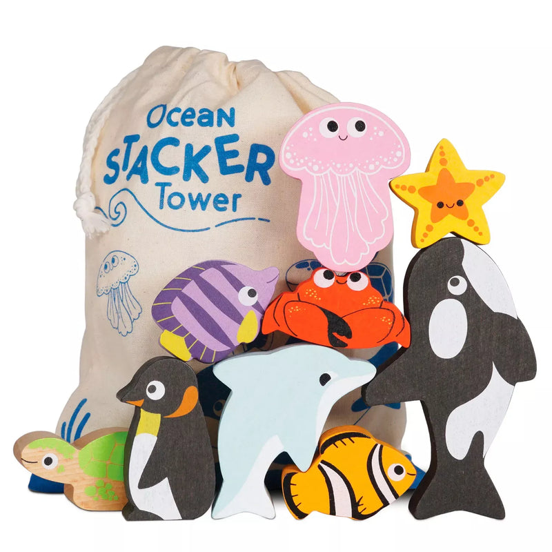 Ocean Life Stacking Animals w/Bag