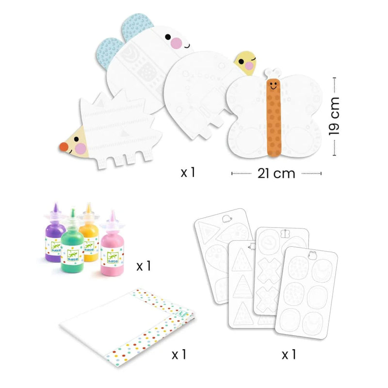 Djeco Magic Finger Painting - Small Forms