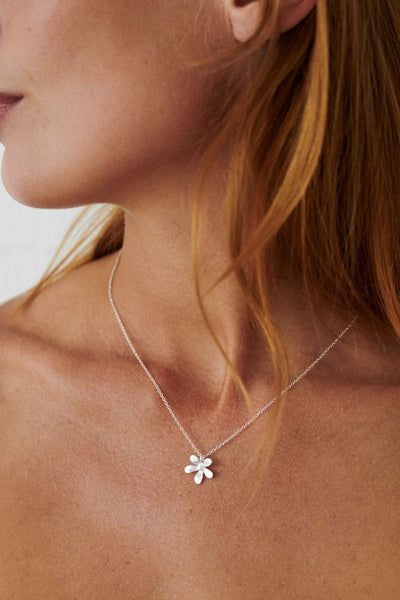 Wild Poppy Necklace - Silver