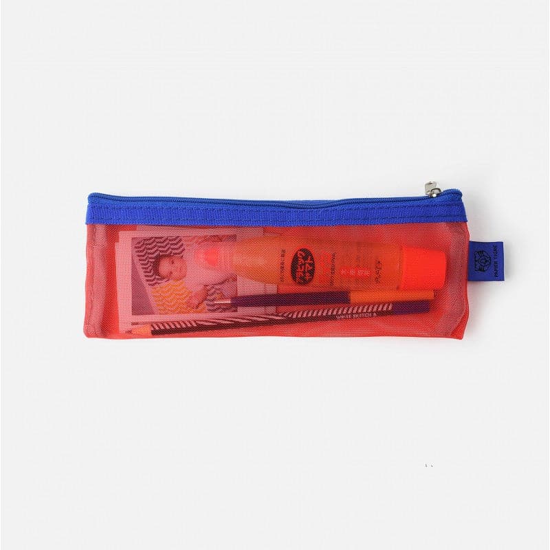 Mesh Pencil Case - Red