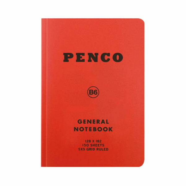 Soft PP Notebook - B6 - Grid - Red
