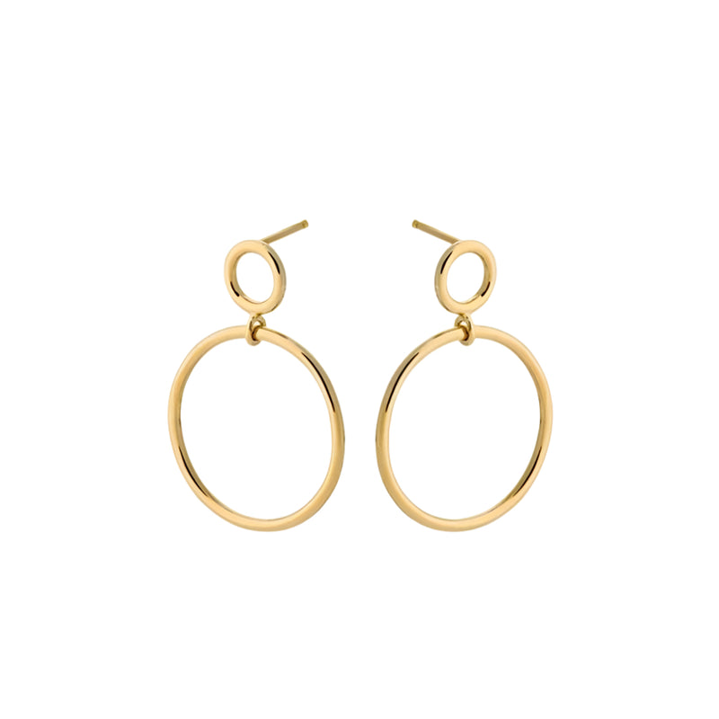 Globe Earrings - Gold Plated