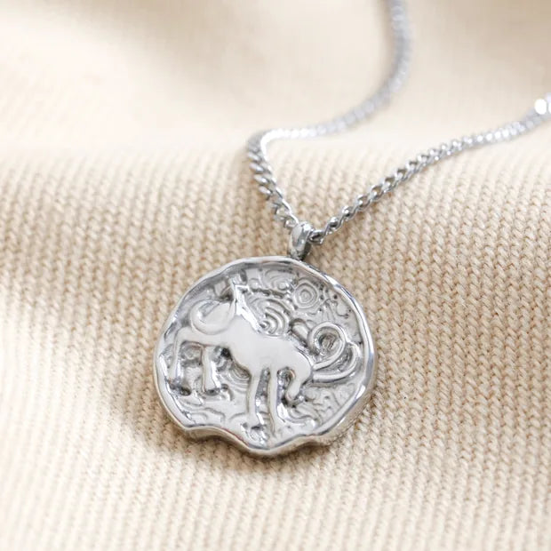 Stainless Steel Capricorn Pendant Necklace