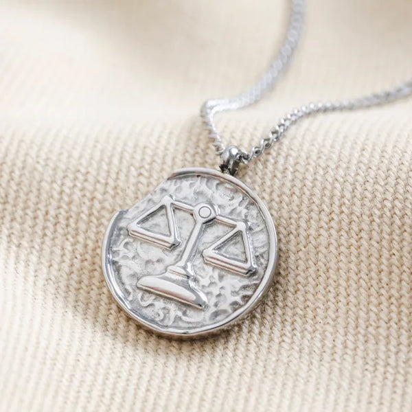 Stainless Steel Libra Pendant Necklace