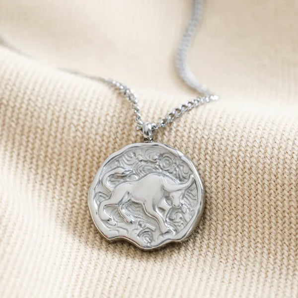 Stainless Steel Taurus Pendant Necklace