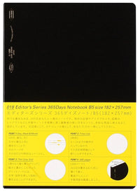 018- Grid 365 Days Notebook B5 Black