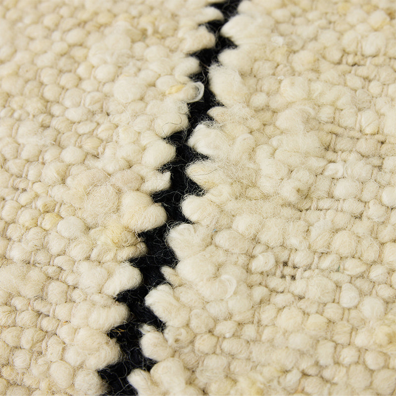 Natural Wool Striped Cushion